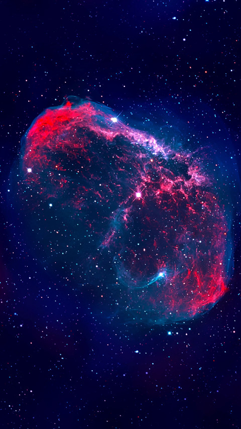 The Crescent nebula wallpaper 480x854