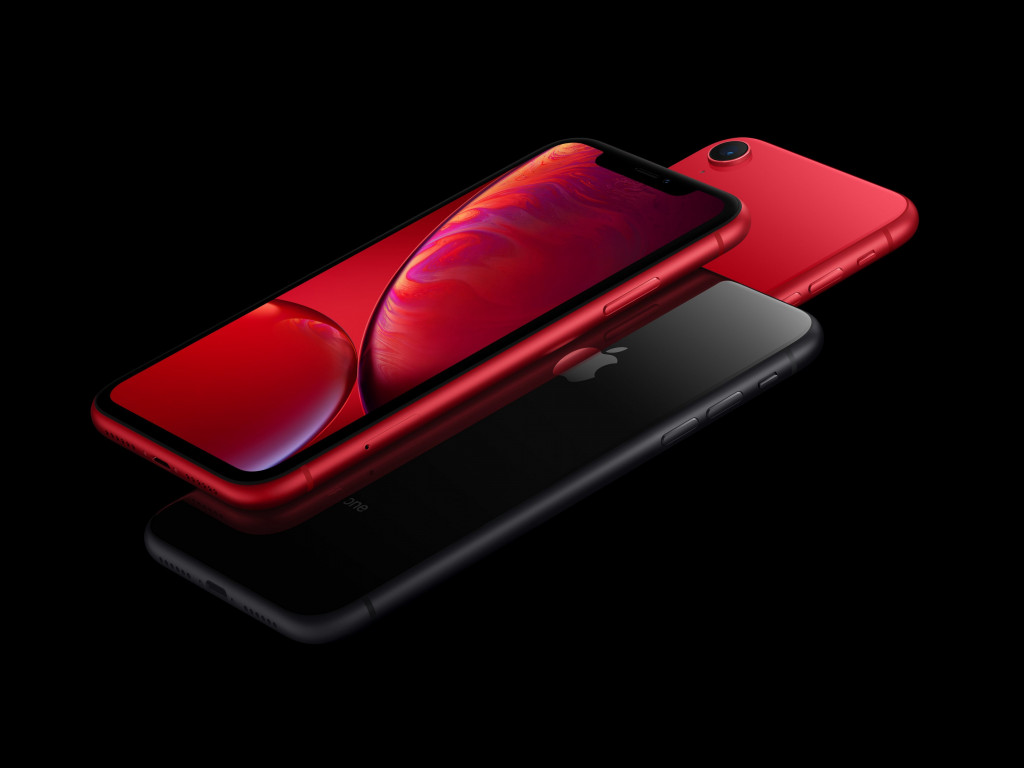iPhone XR red wallpaper 1024x768