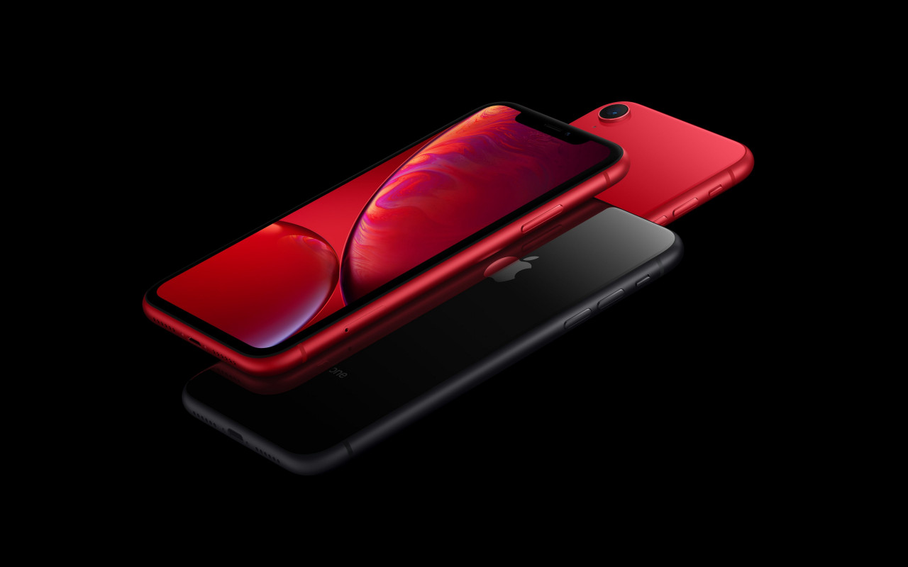iPhone XR red wallpaper 1280x800
