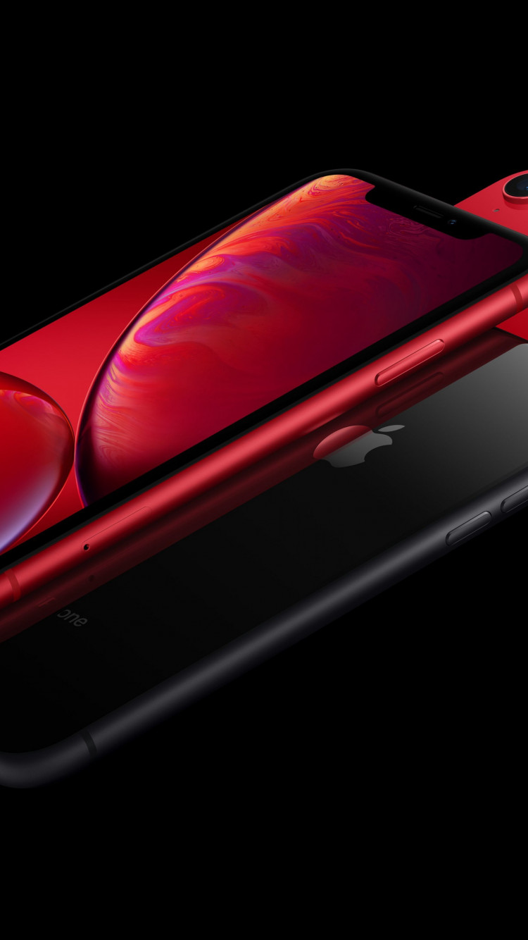 iPhone XR red wallpaper 750x1334