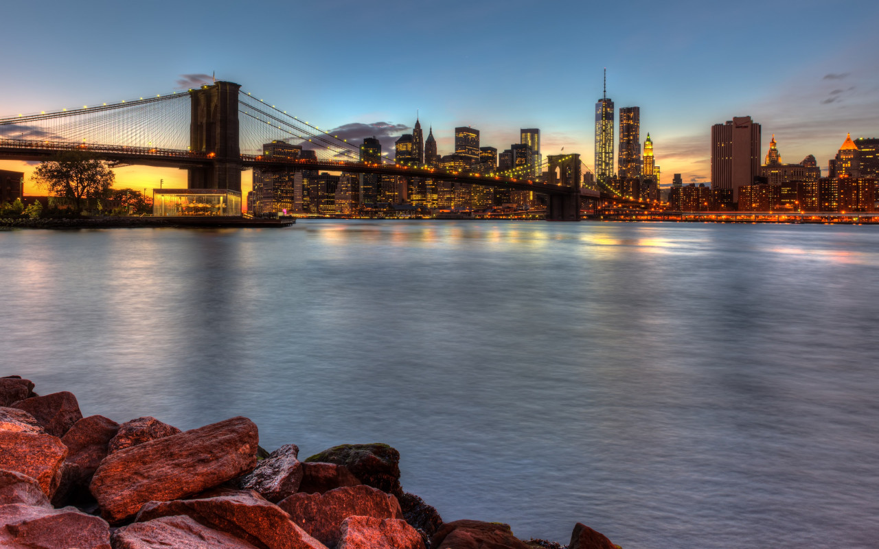 Brooklyn Bridge, NY, USA wallpaper 1280x800