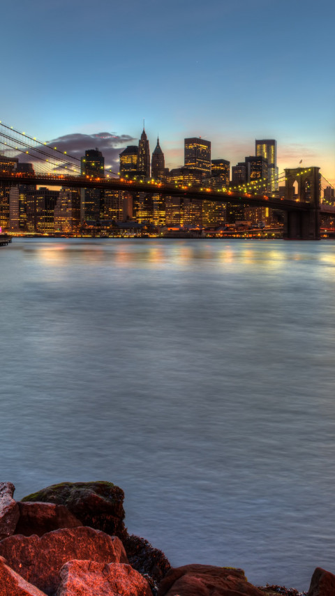 Brooklyn Bridge, NY, USA wallpaper 480x854