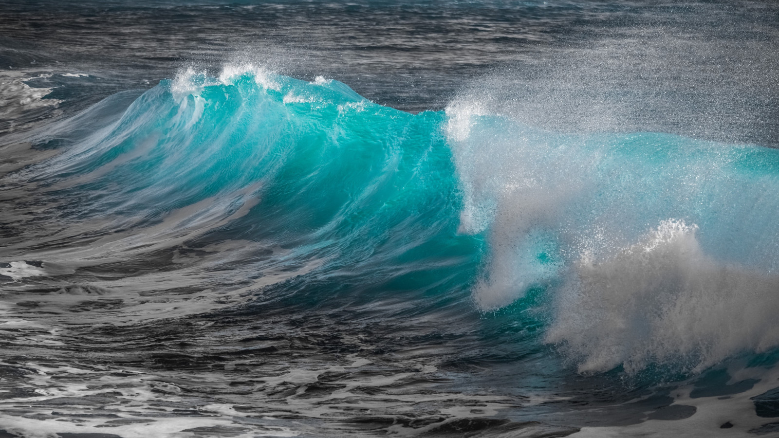 Turquoise sea wave wallpaper 1600x900
