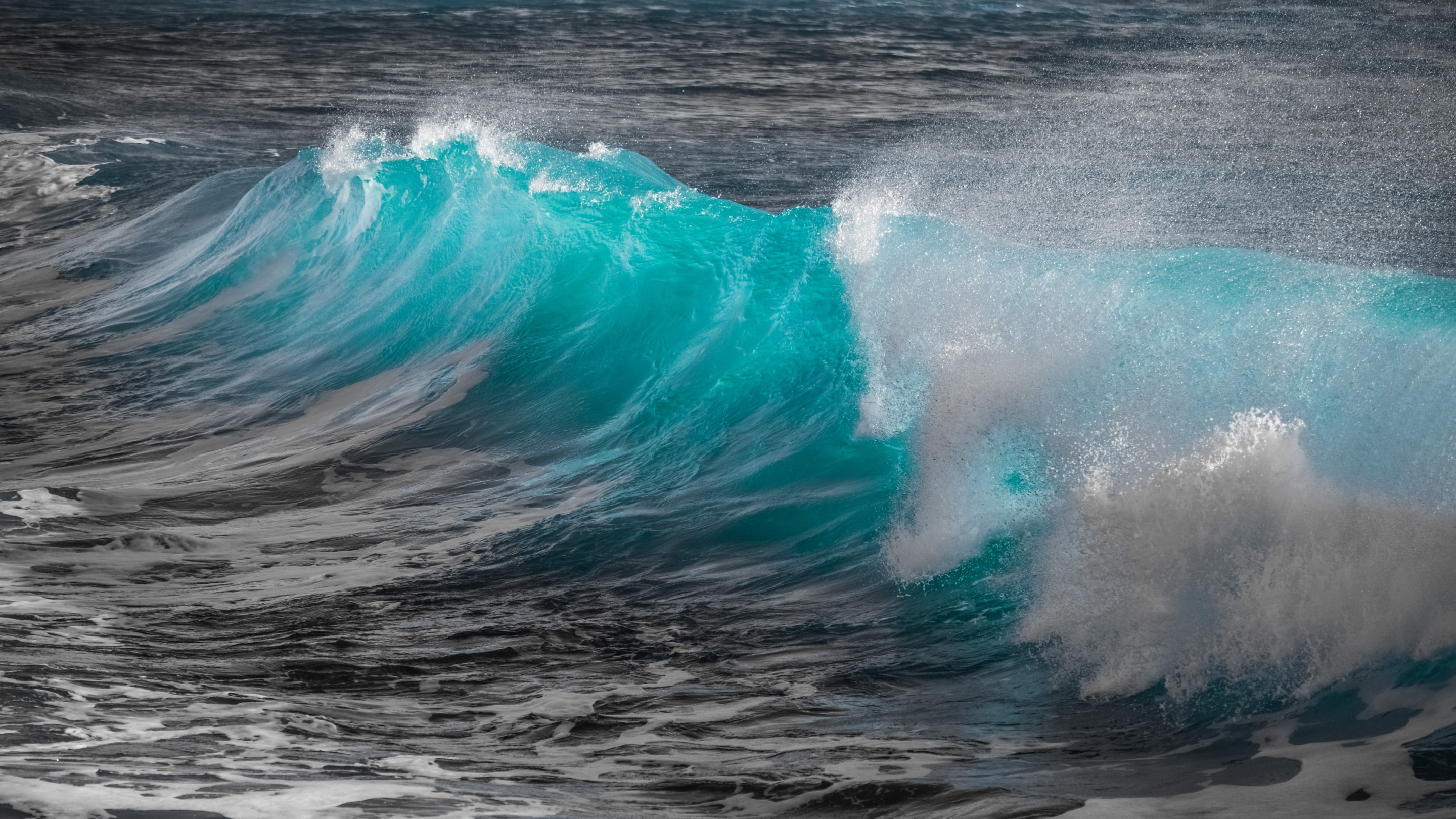 Turquoise sea wave wallpaper 2880x1620