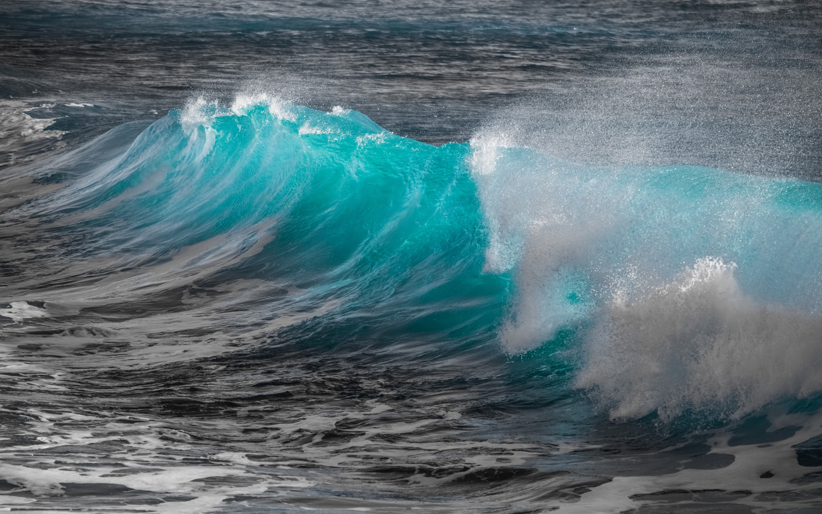 Turquoise sea wave wallpaper 2880x1800