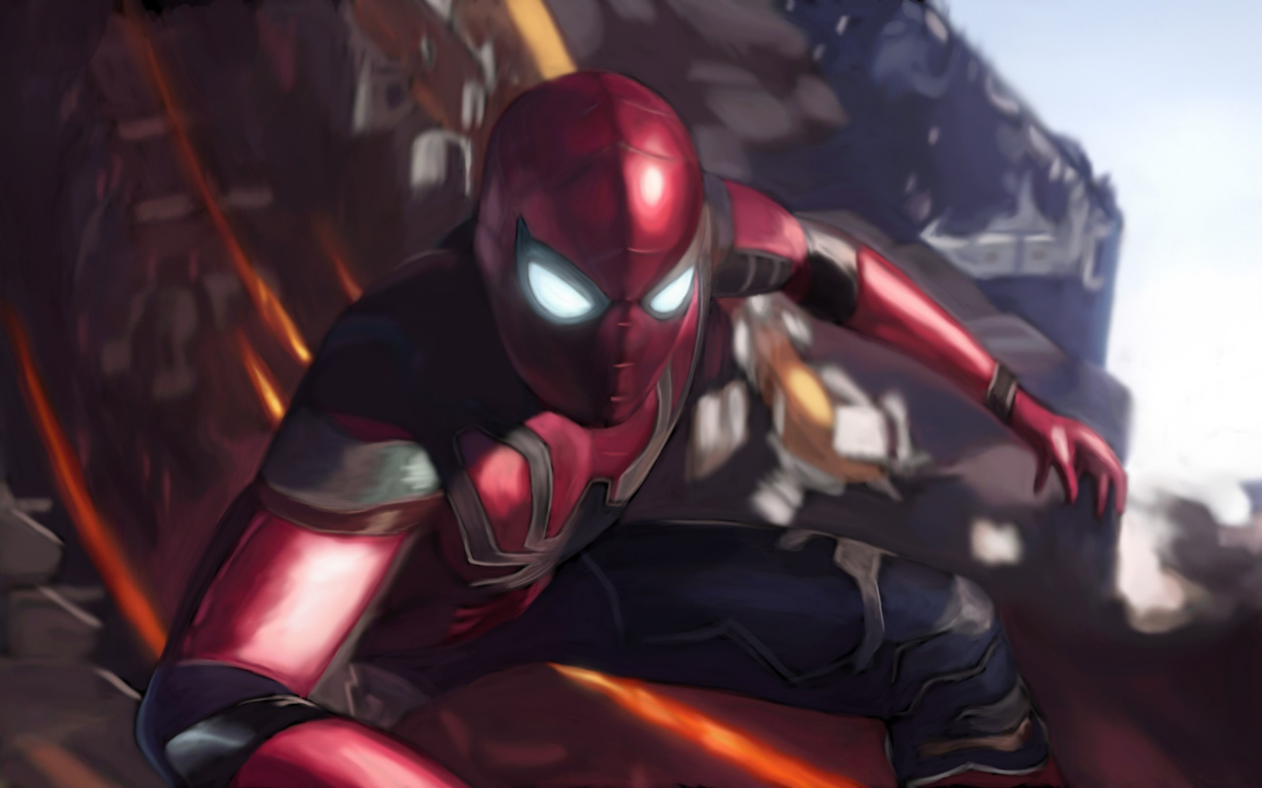 Spiderman in Avengers Infinity War wallpaper 2560x1600