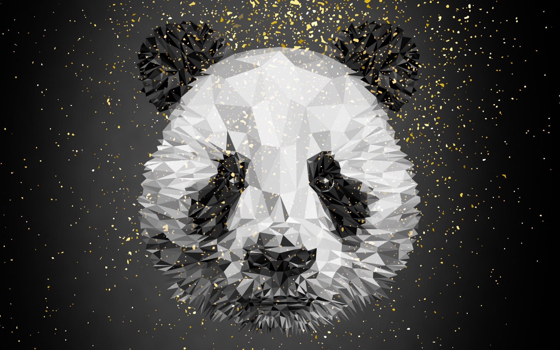 Panda bear illustration wallpaper 1920x1200
