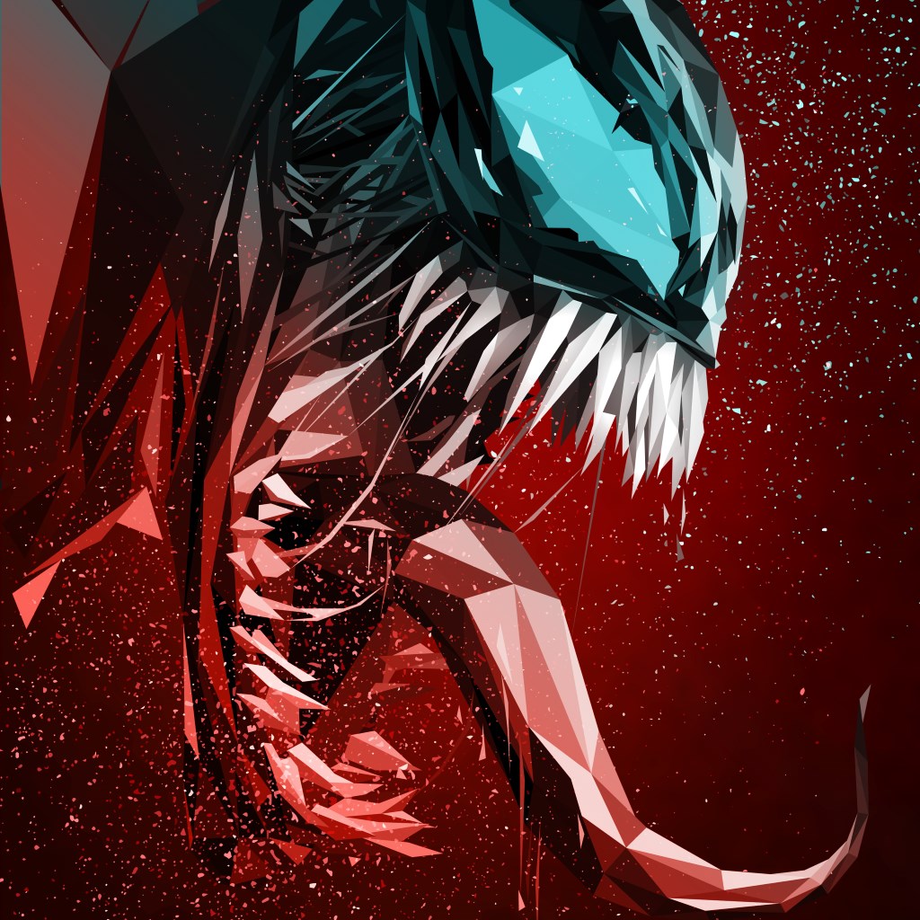 Venom digital art poster wallpaper 1024x1024