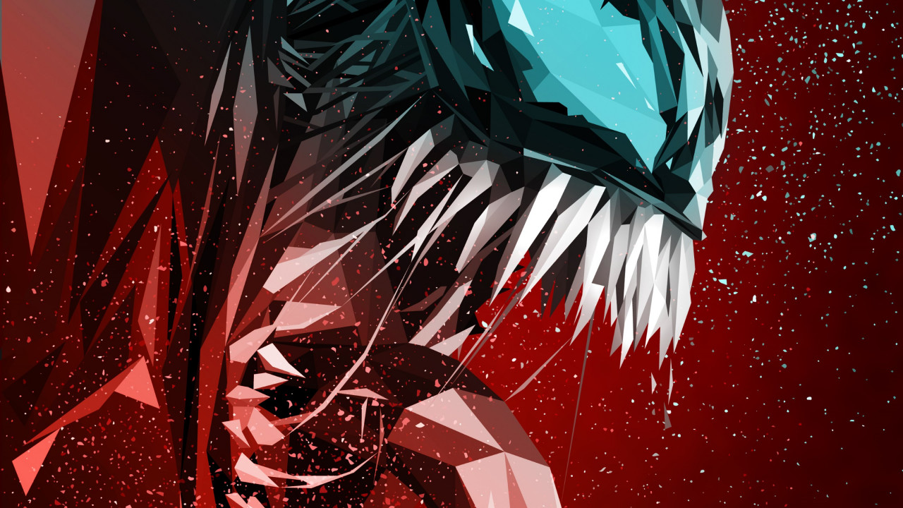 Venom digital art poster wallpaper 1280x720