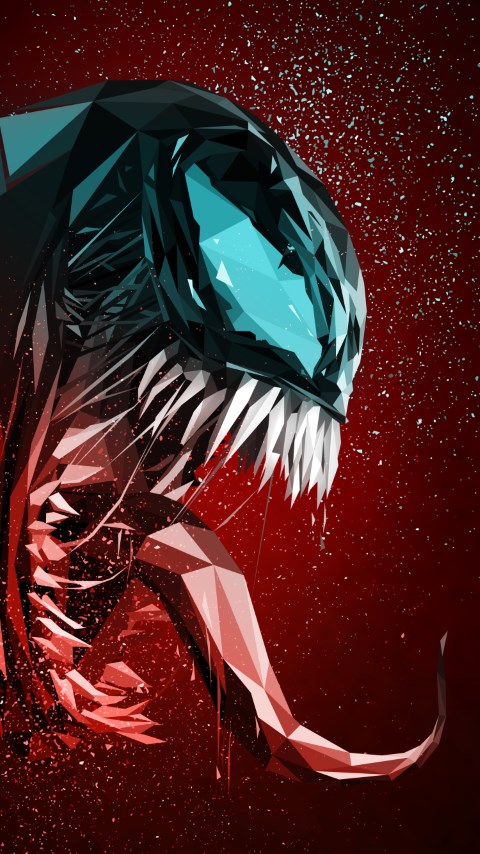Venom digital art poster wallpaper 480x854