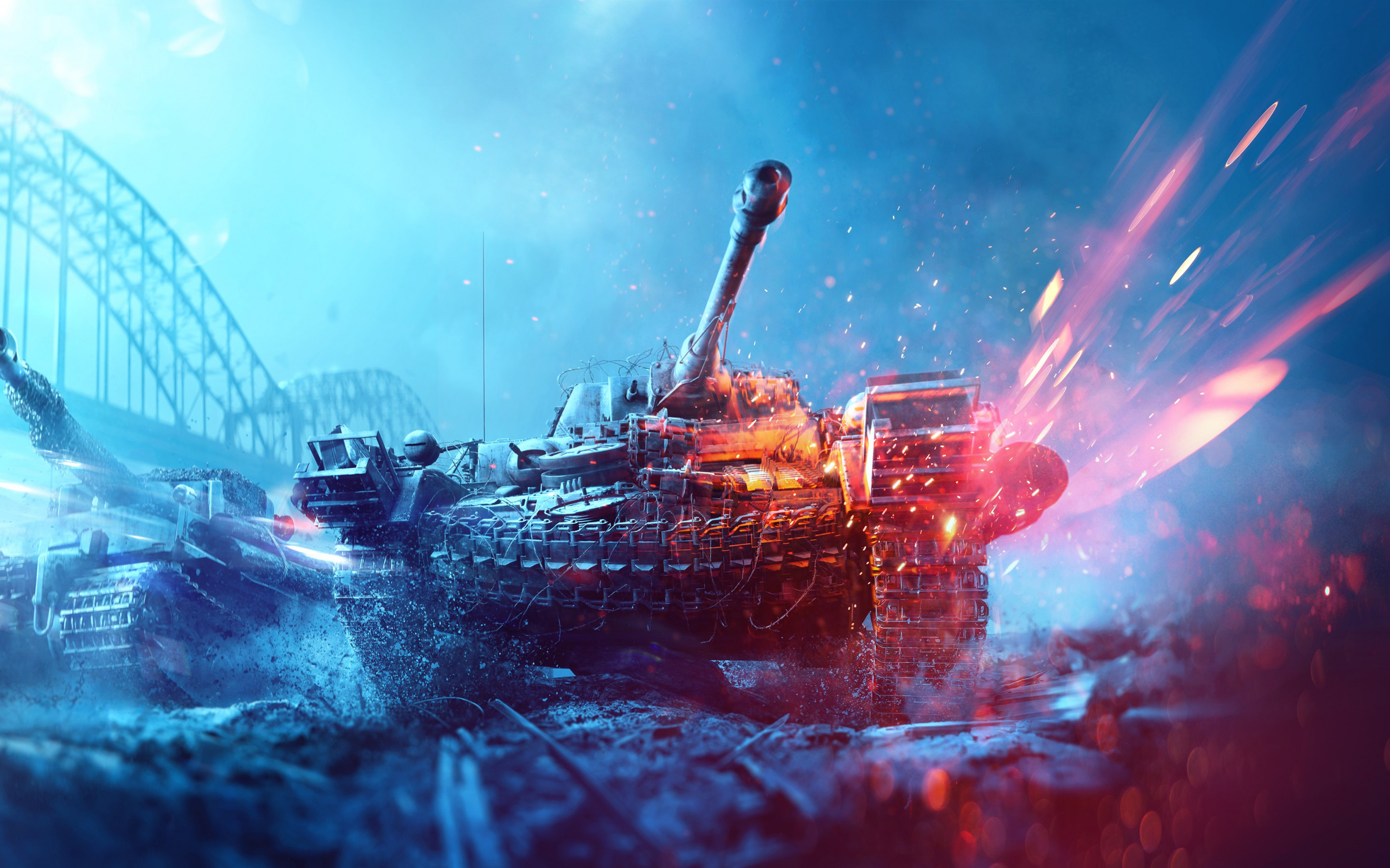 Battlefield 5 poster with tanks wallpaper 2880x1800