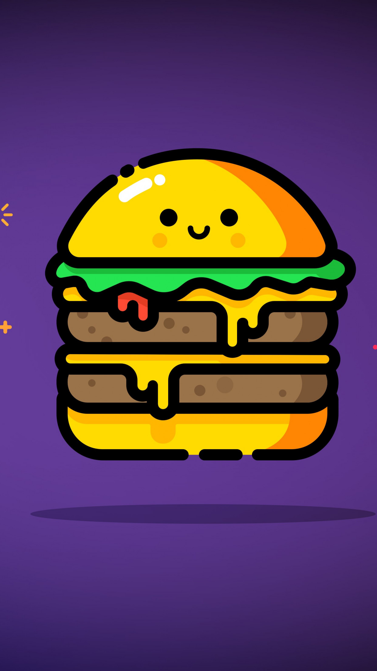 Double cheese wallpaper 1242x2208