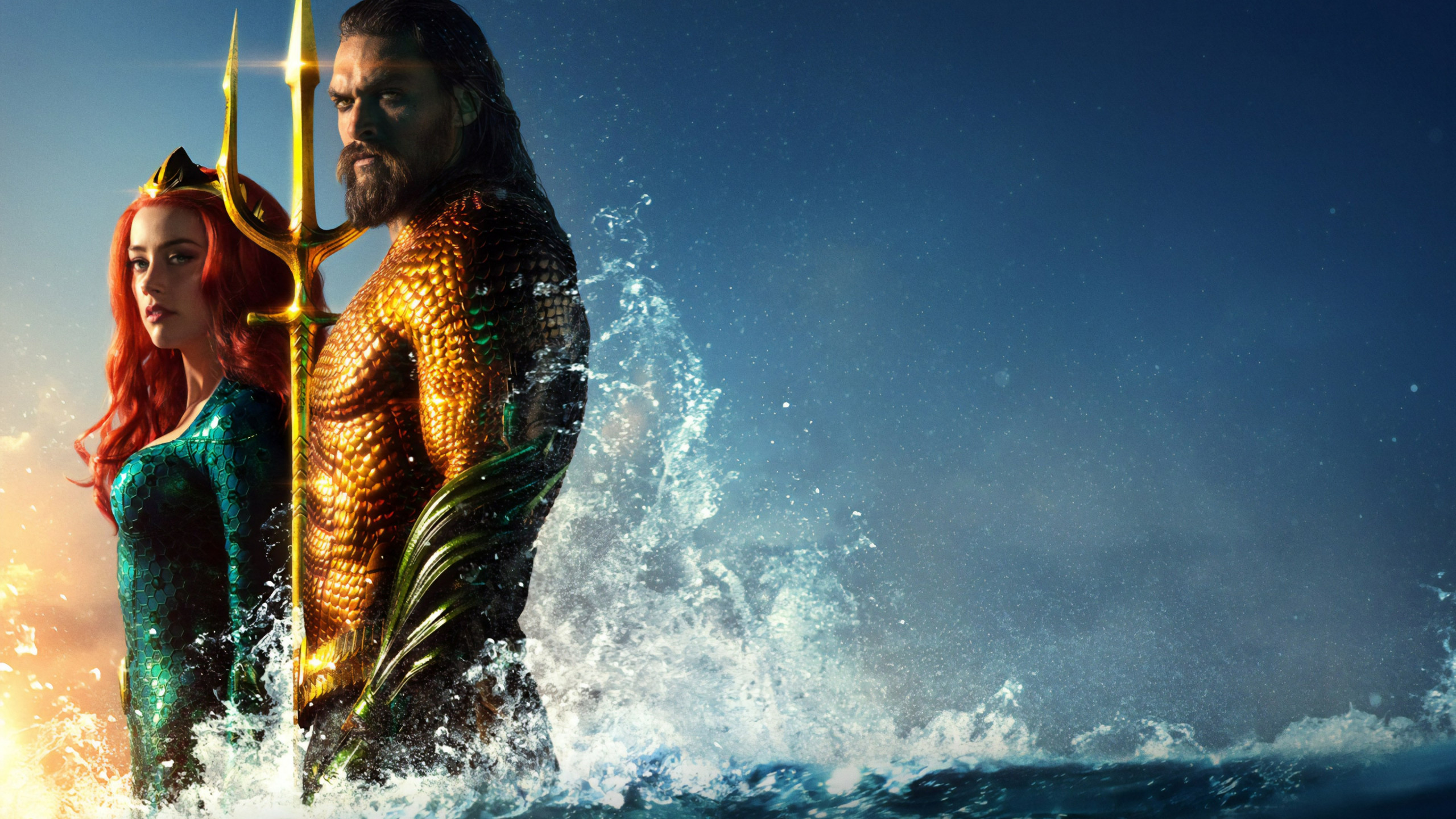 Aquaman new poster wallpaper 2560x1440