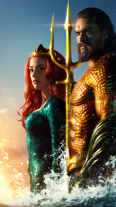Aquaman new poster wallpaper 480x854