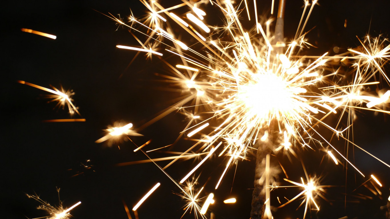 Sparklers for new year wallpaper 1366x768