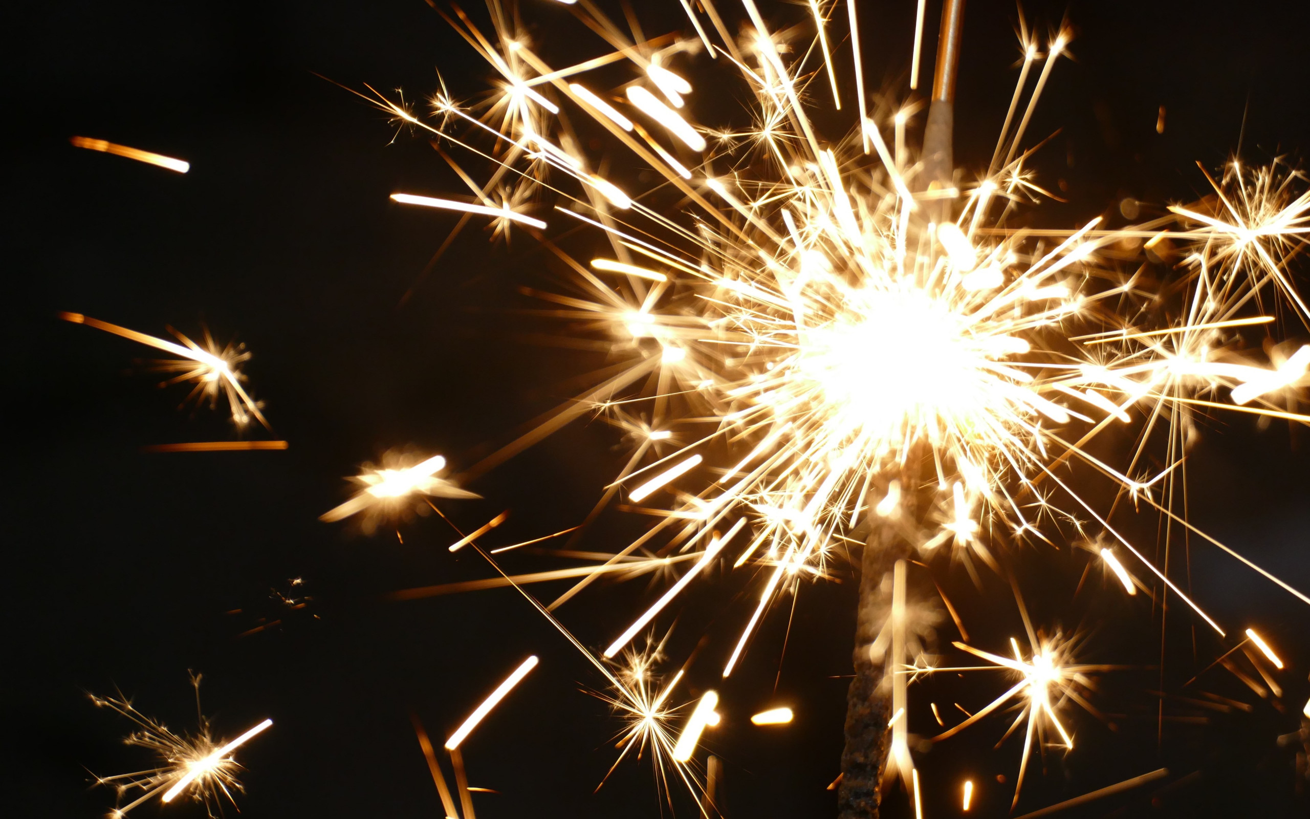 Sparklers for new year wallpaper 2560x1600