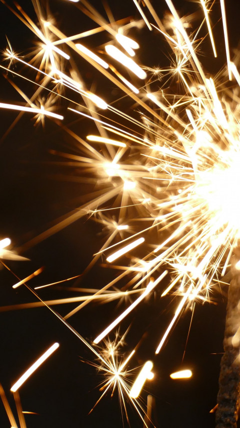 Sparklers for new year wallpaper 480x854