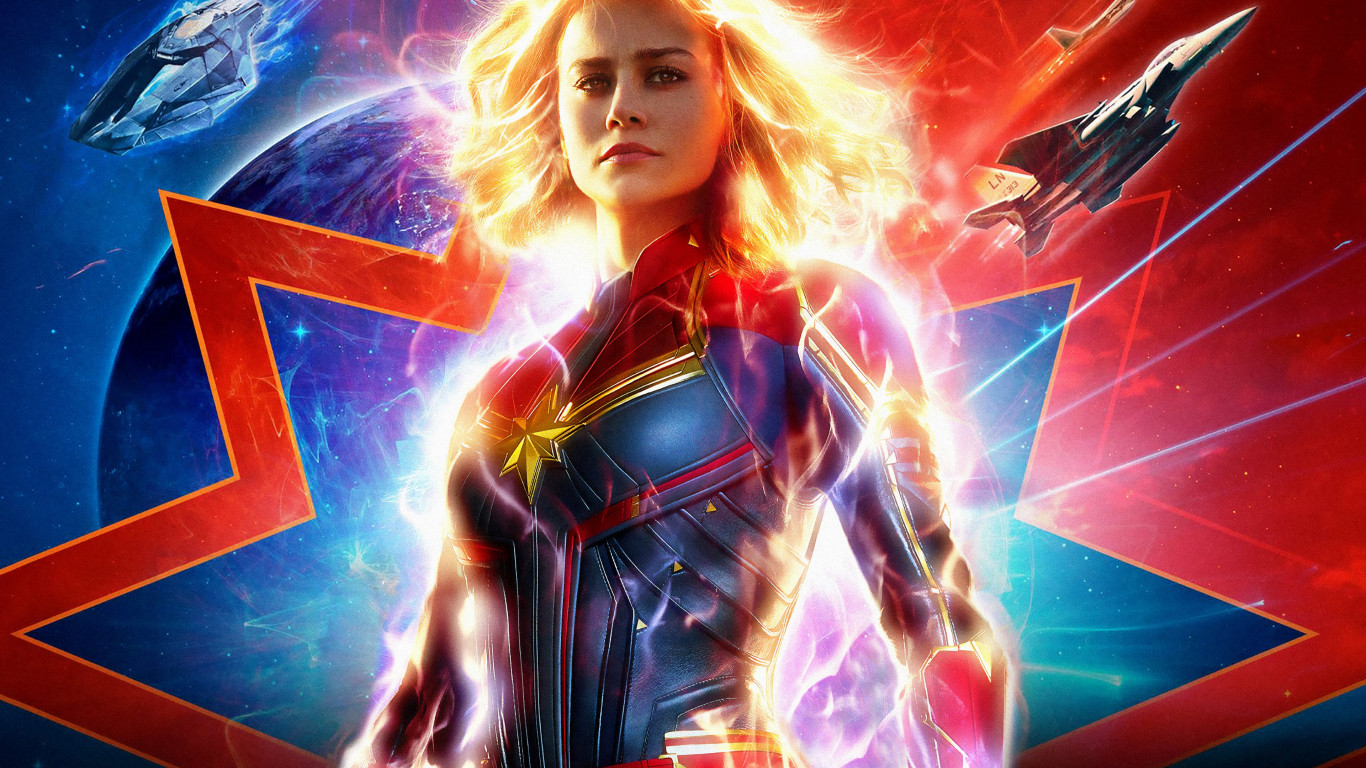 Captain Marvel 2019 wallpaper 1366x768