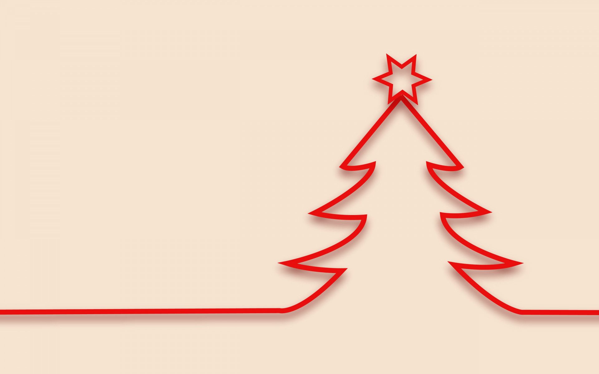Red minimalistic Christmas tree design wallpaper 1920x1200