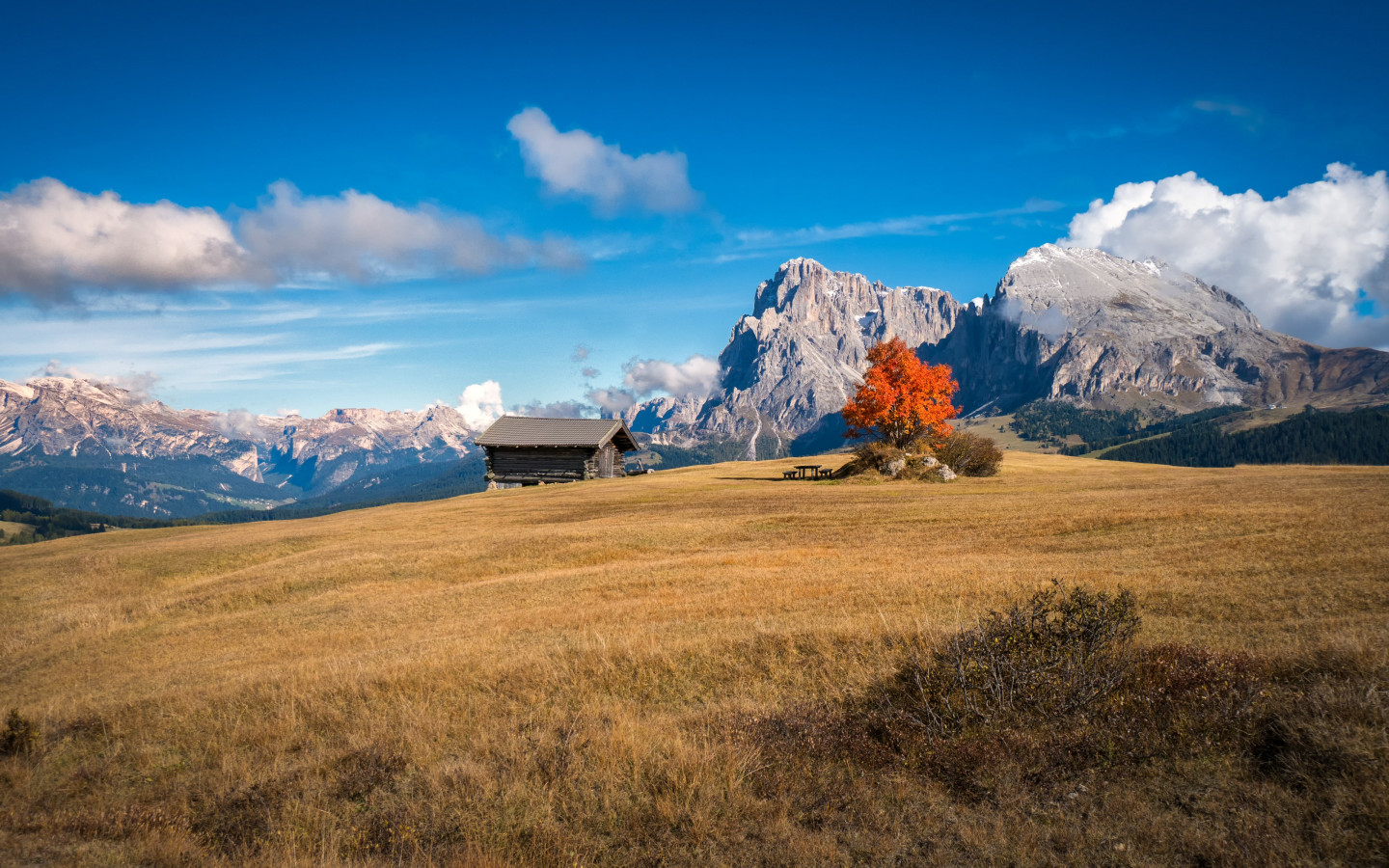 Perfect Autumn landscape from South Tyrol wallpaper 1440x900
