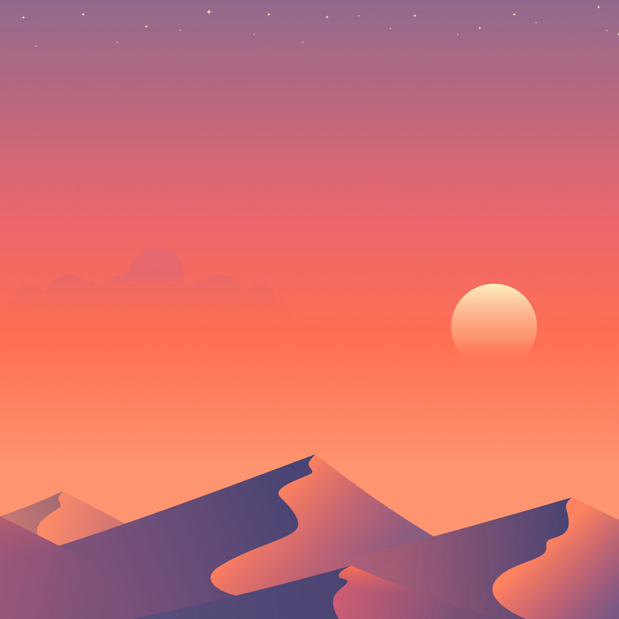 Illustration: Desert nights 2 wallpaper 2048x2048