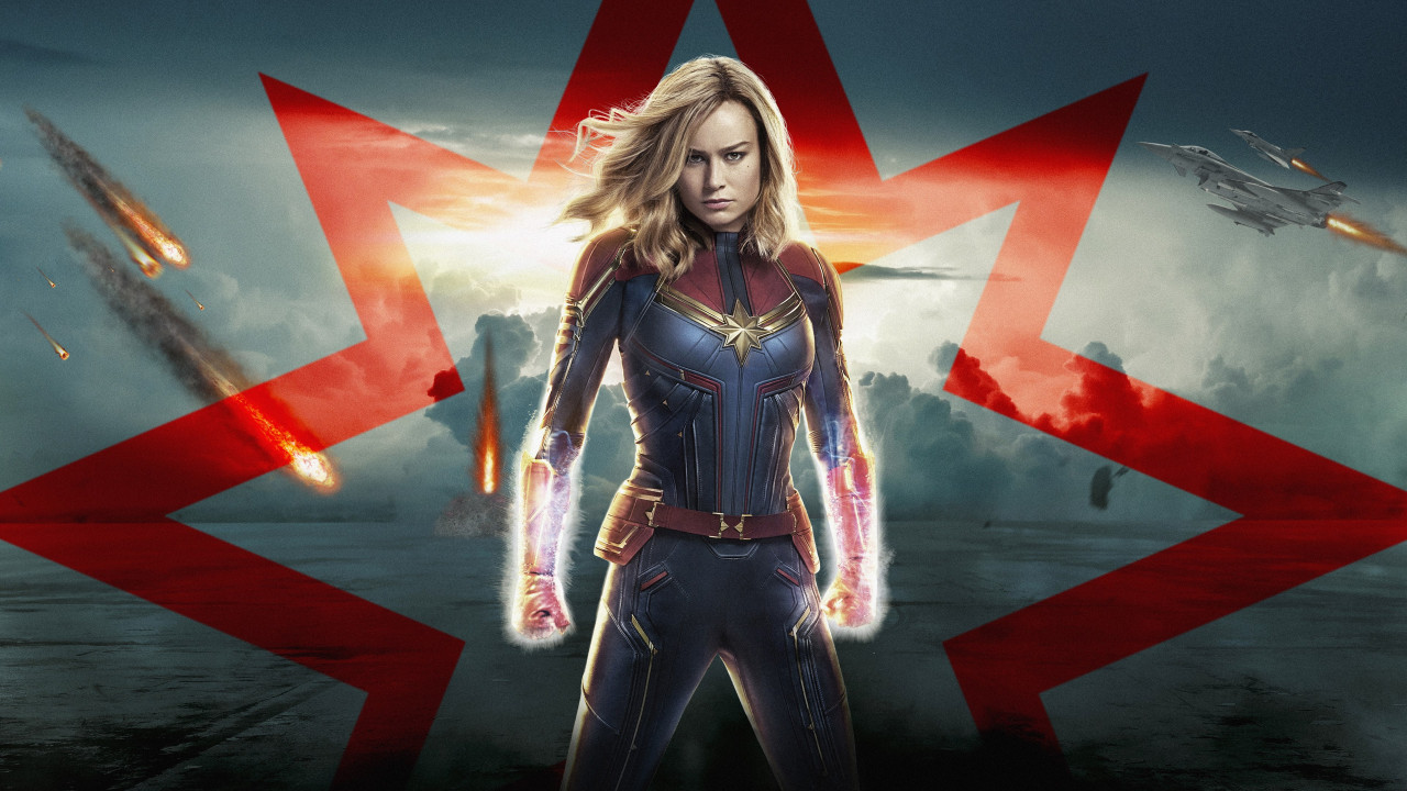 Captain Marvel poster wallpaper 1280x720