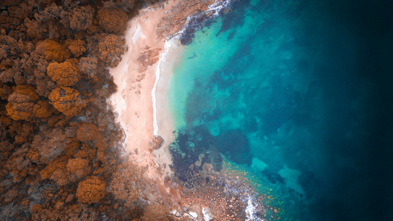 Reef beach, Australia wallpaper 1280x720