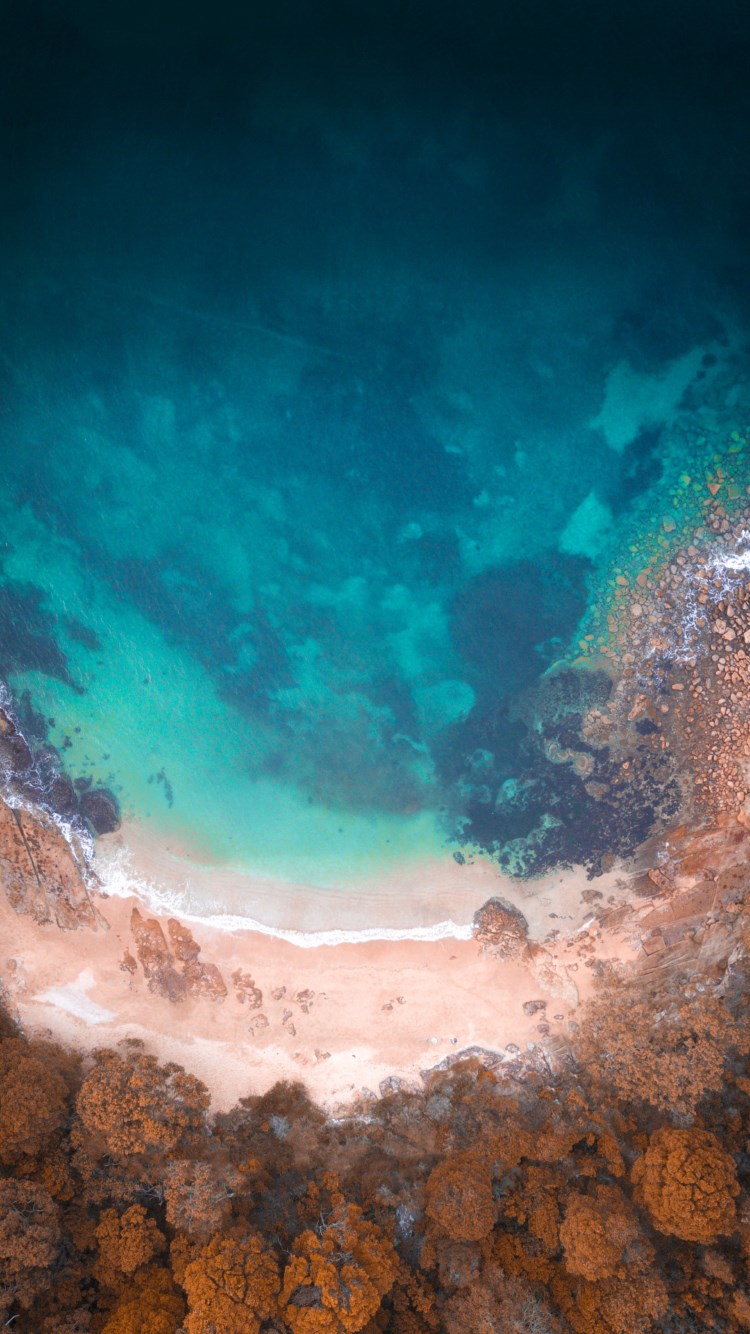Reef beach, Australia wallpaper 750x1334