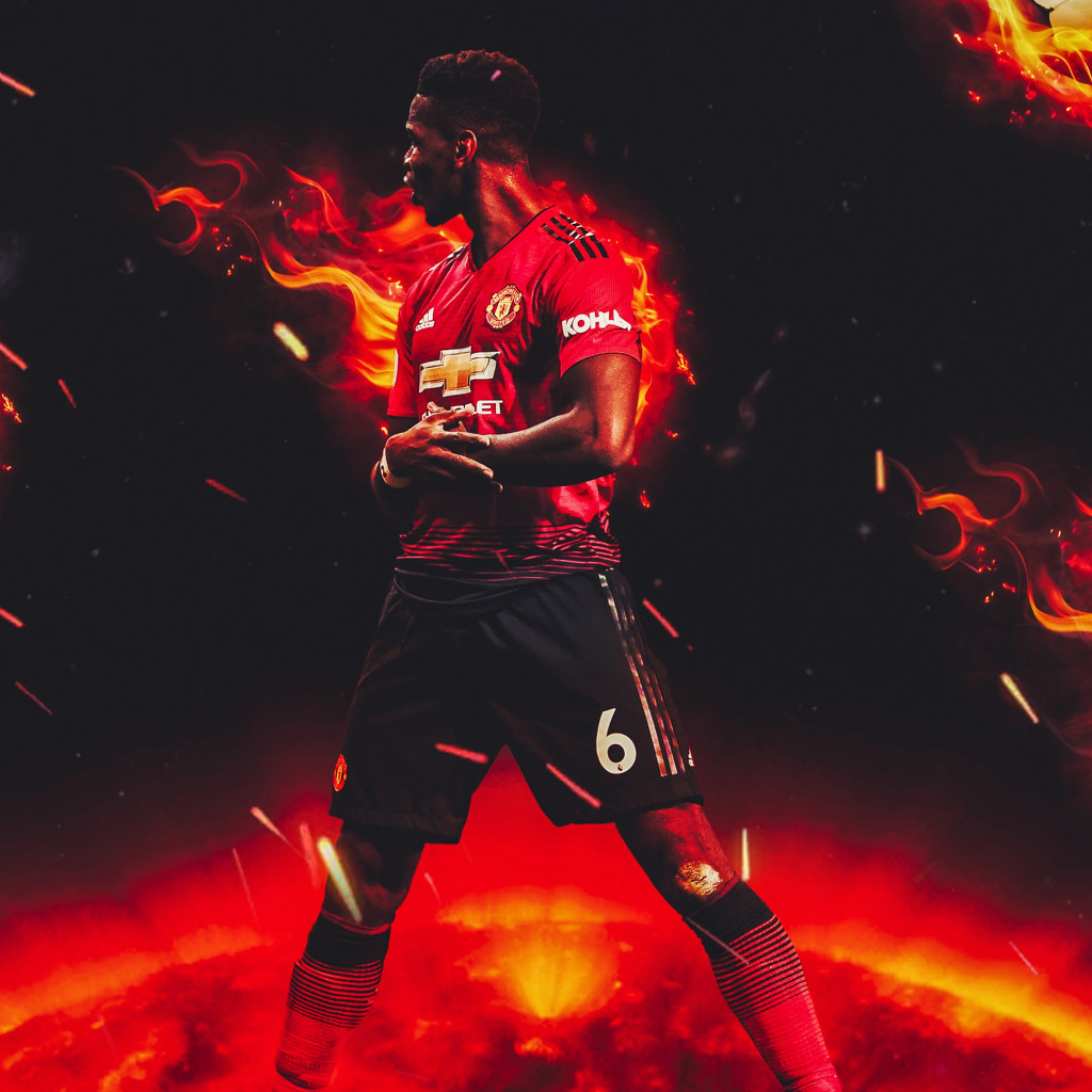 Paul Pogba for Manchester United wallpaper 1024x1024