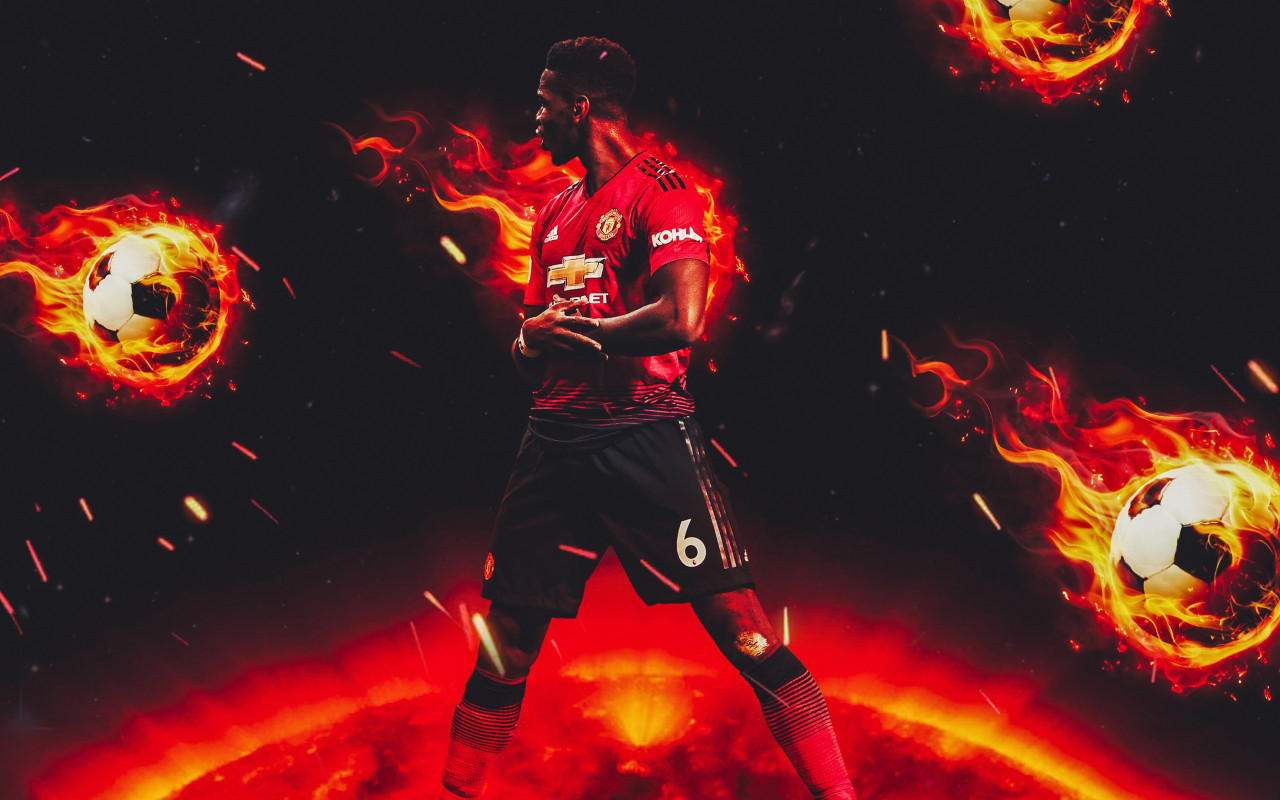 Paul Pogba for Manchester United wallpaper 1280x800