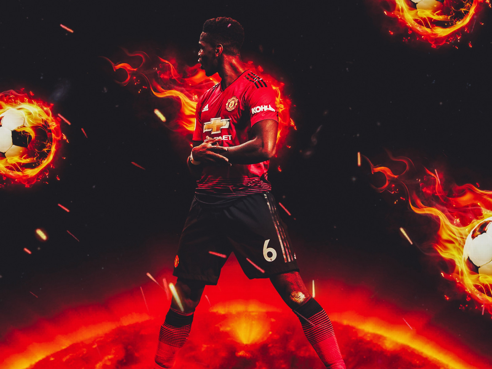 Paul Pogba for Manchester United wallpaper 1600x1200