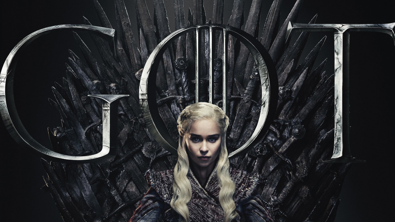 GOT 8 Daenerys Targaryen poster wallpaper 1366x768