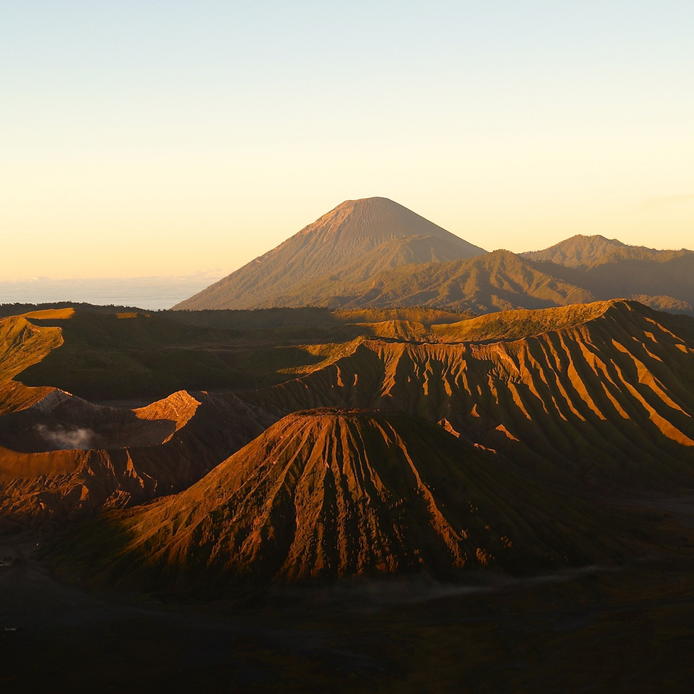 Active Volcanos from Mount Bromo wallpaper 2224x2224