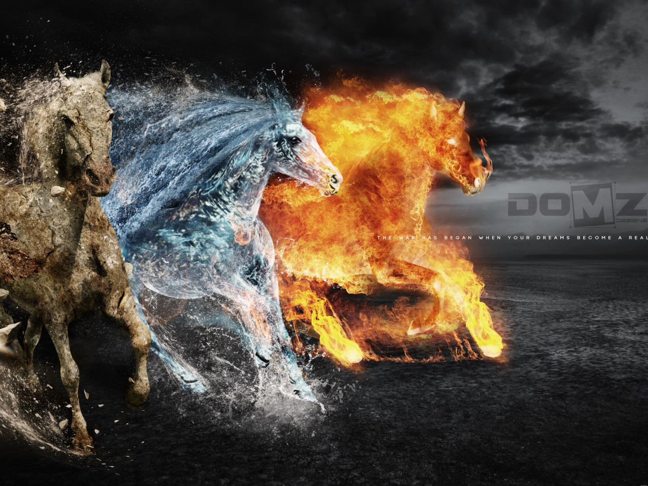 Horses of: Earth, Fire and Water wallpaper 1280x960