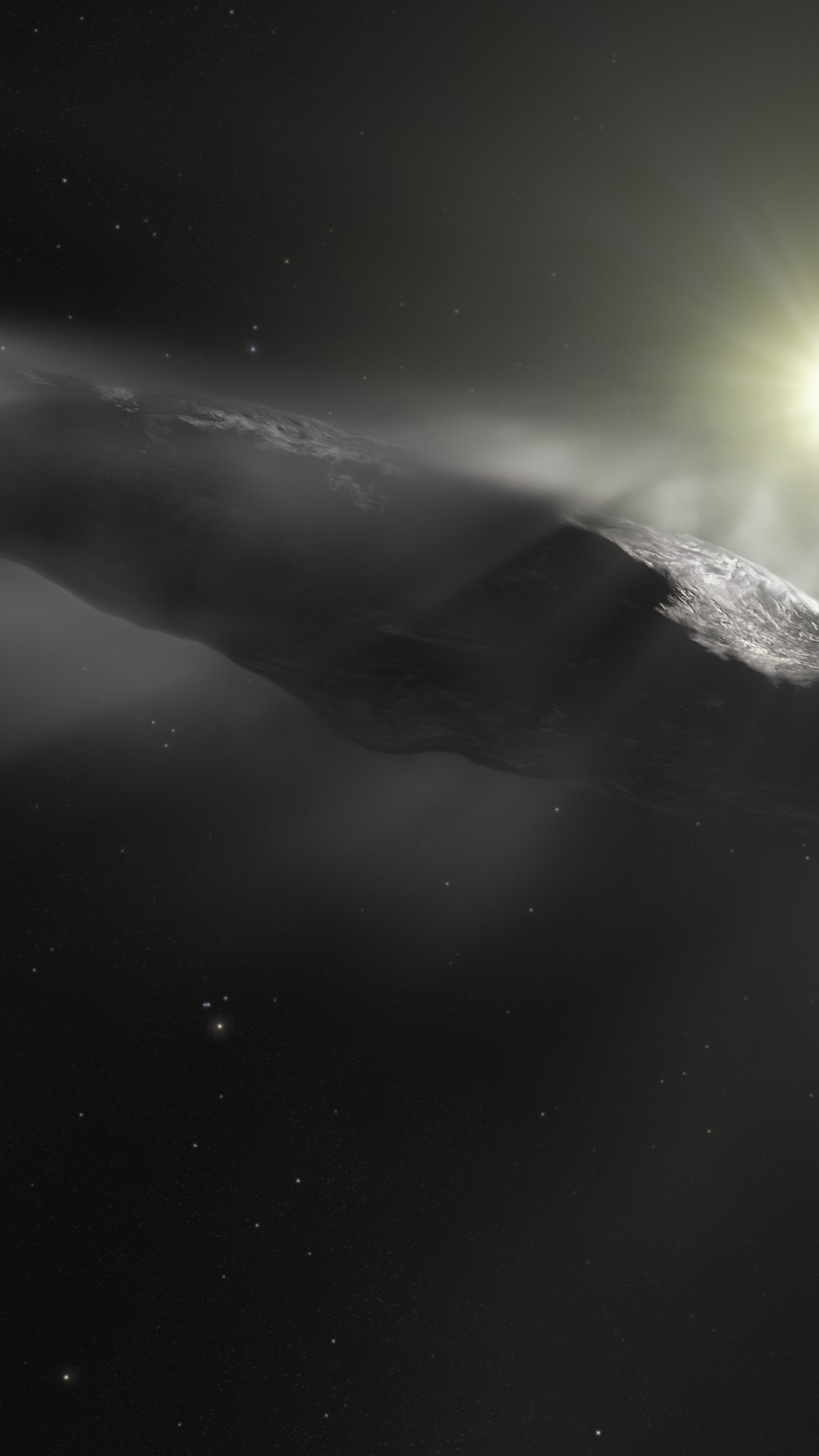 Oumuamua asteroid wallpaper 1080x1920