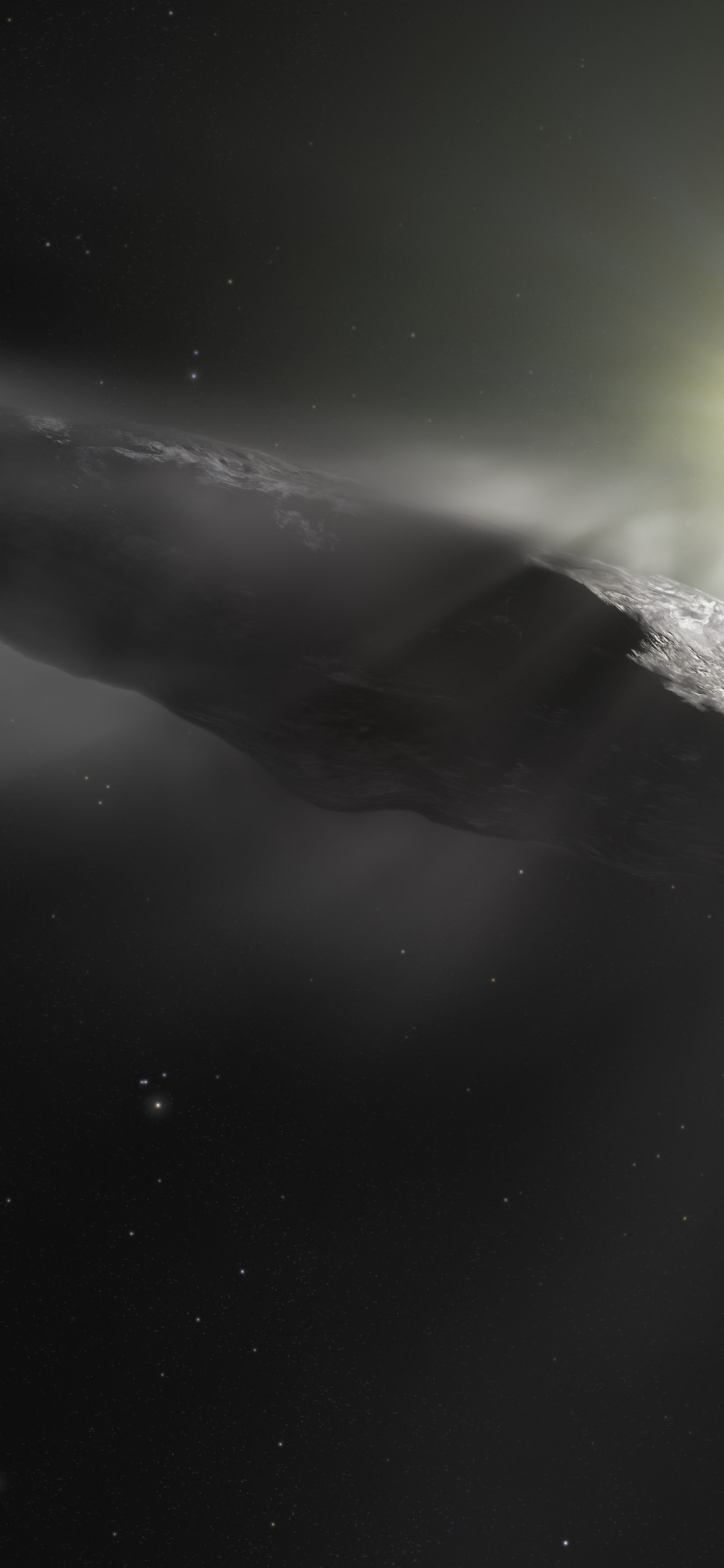 Oumuamua asteroid wallpaper 1125x2436
