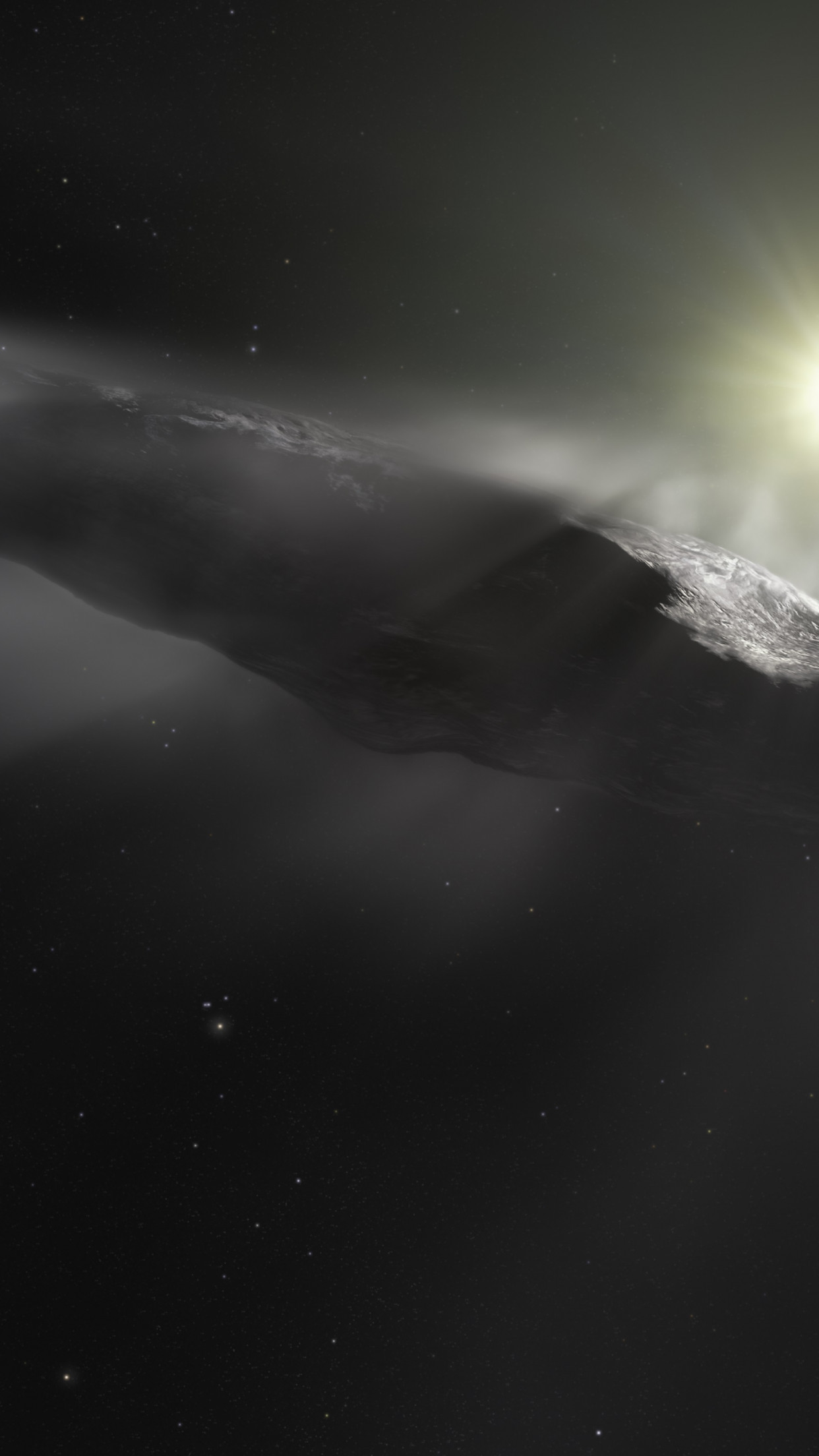 Oumuamua asteroid wallpaper 1242x2208