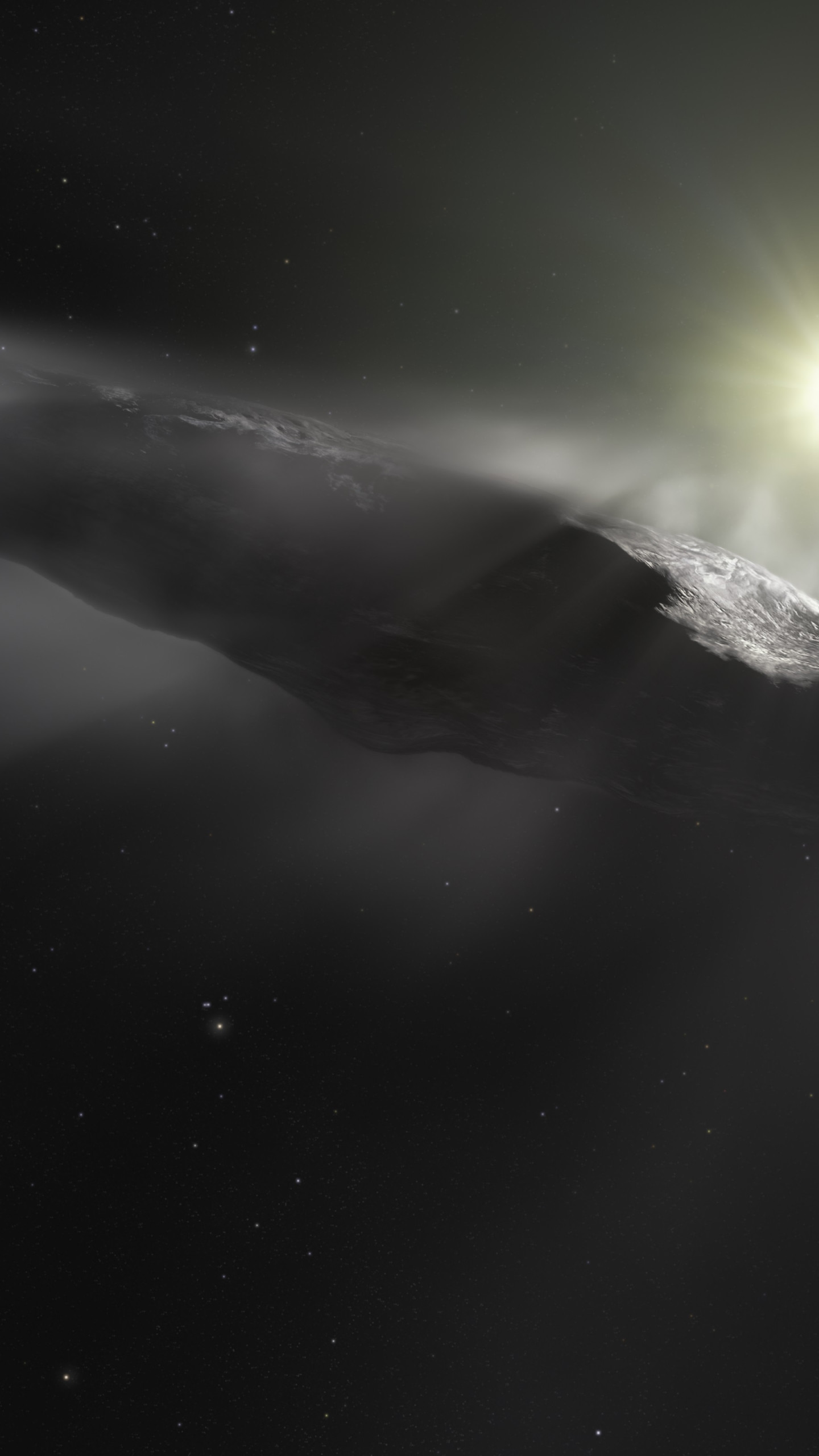 Oumuamua asteroid wallpaper 1440x2560