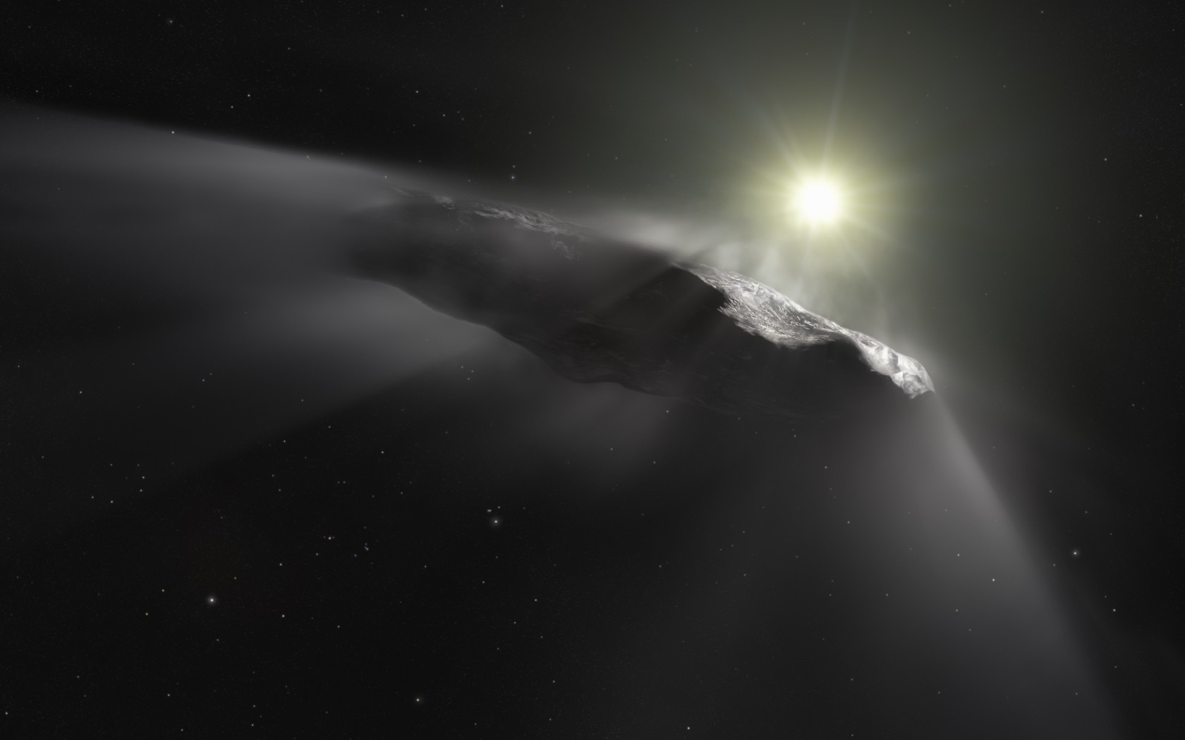 Oumuamua asteroid wallpaper 1680x1050