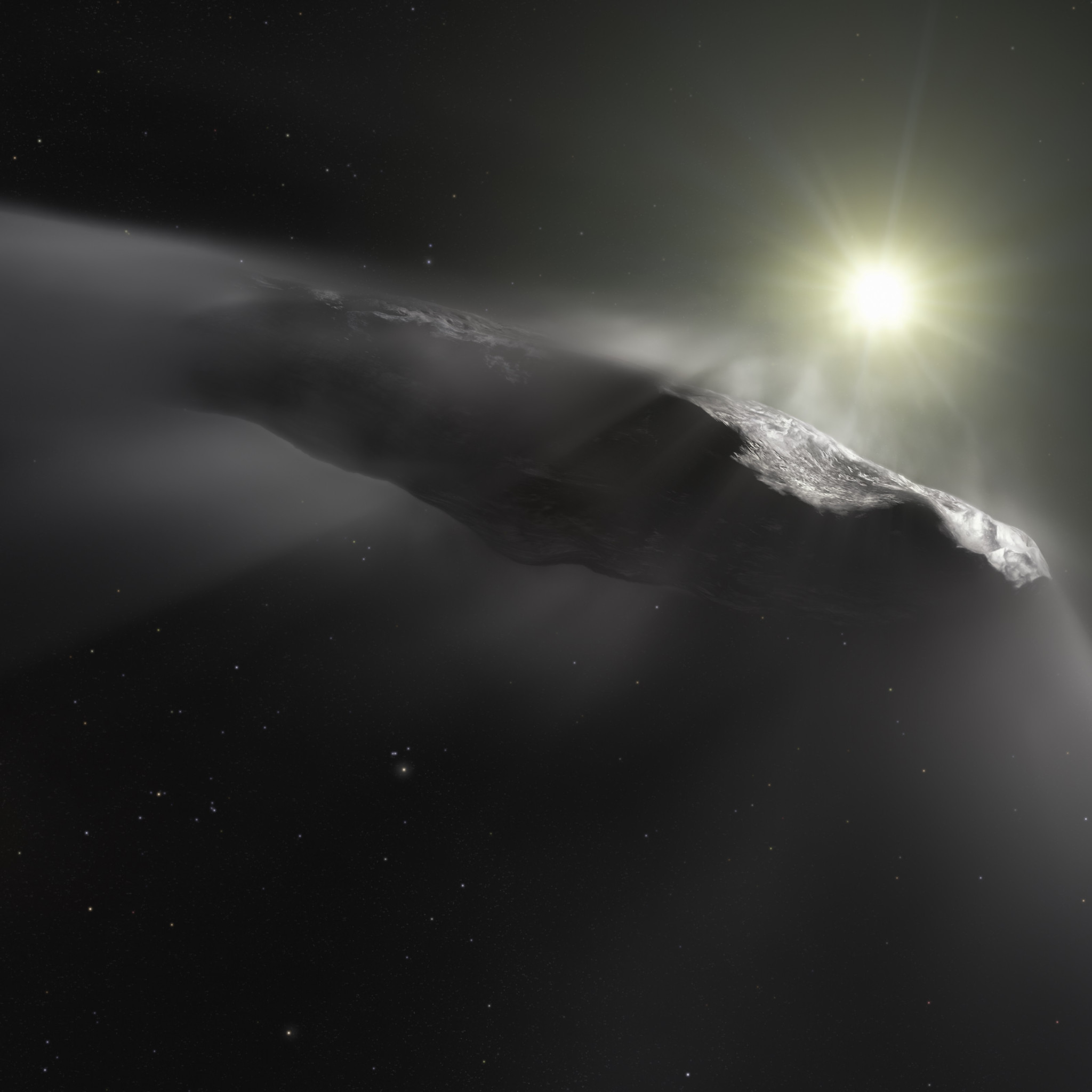 Oumuamua asteroid wallpaper 2048x2048