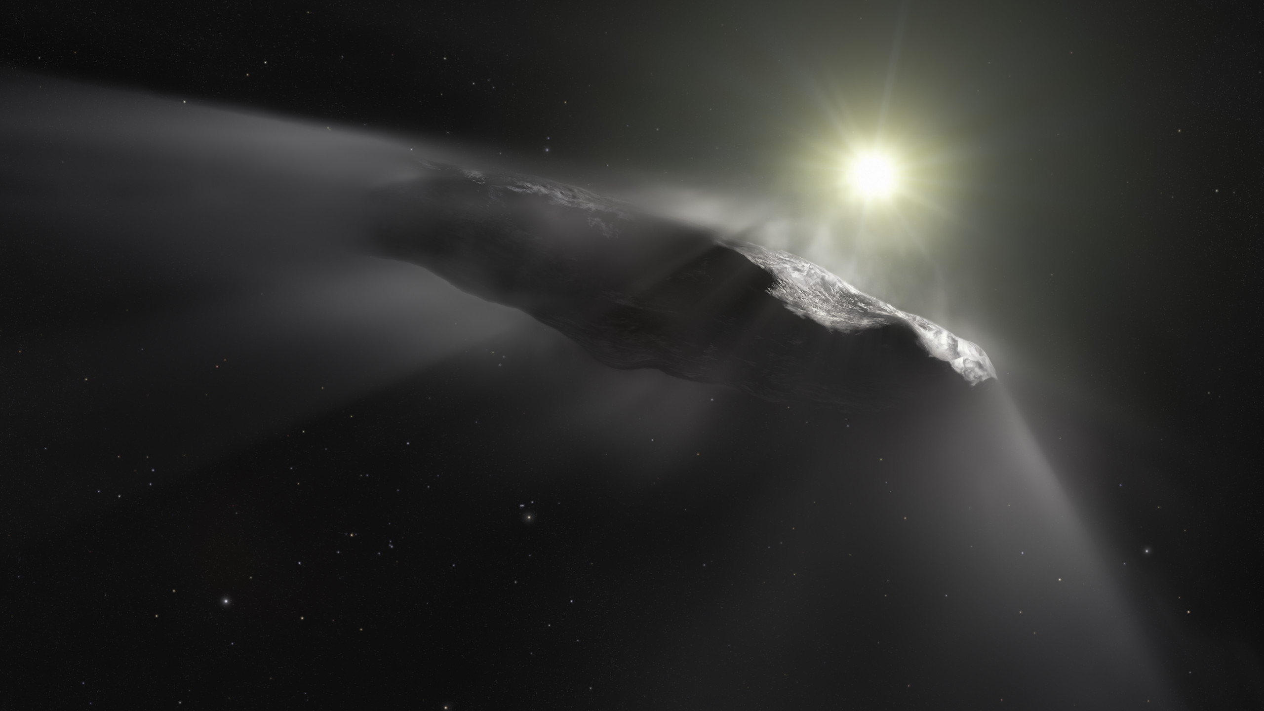 Oumuamua asteroid wallpaper 2560x1440