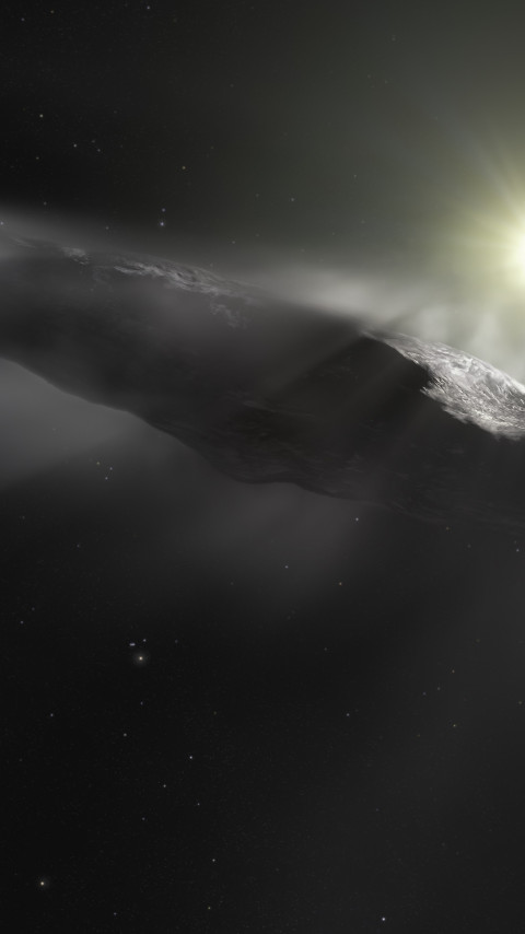 Oumuamua asteroid wallpaper 480x854