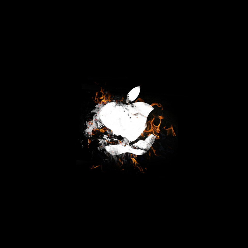 The Apple is on fire wallpaper 1024x1024