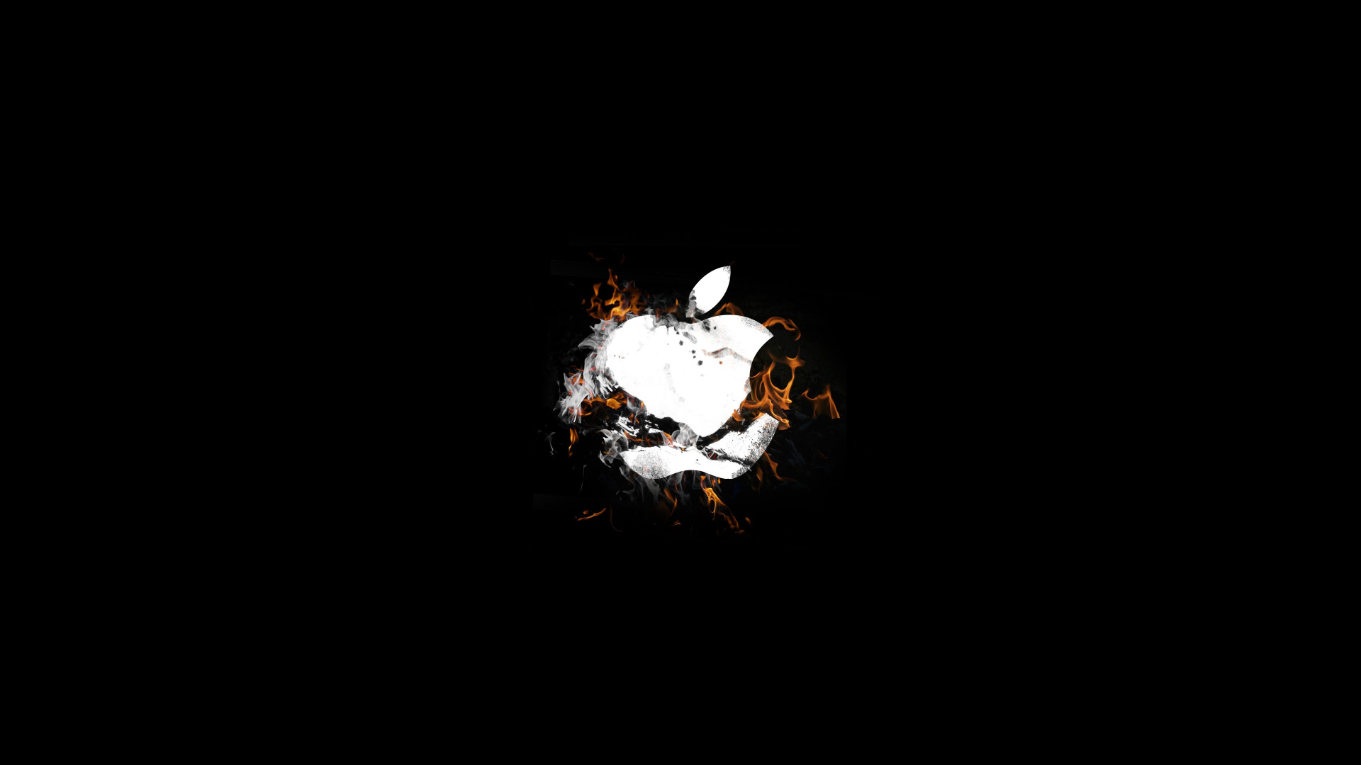The Apple is on fire wallpaper 1600x900