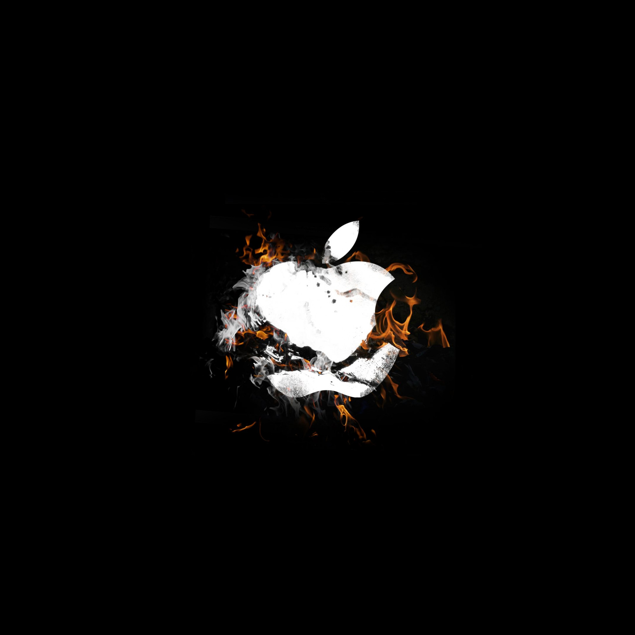 The Apple is on fire wallpaper 2048x2048