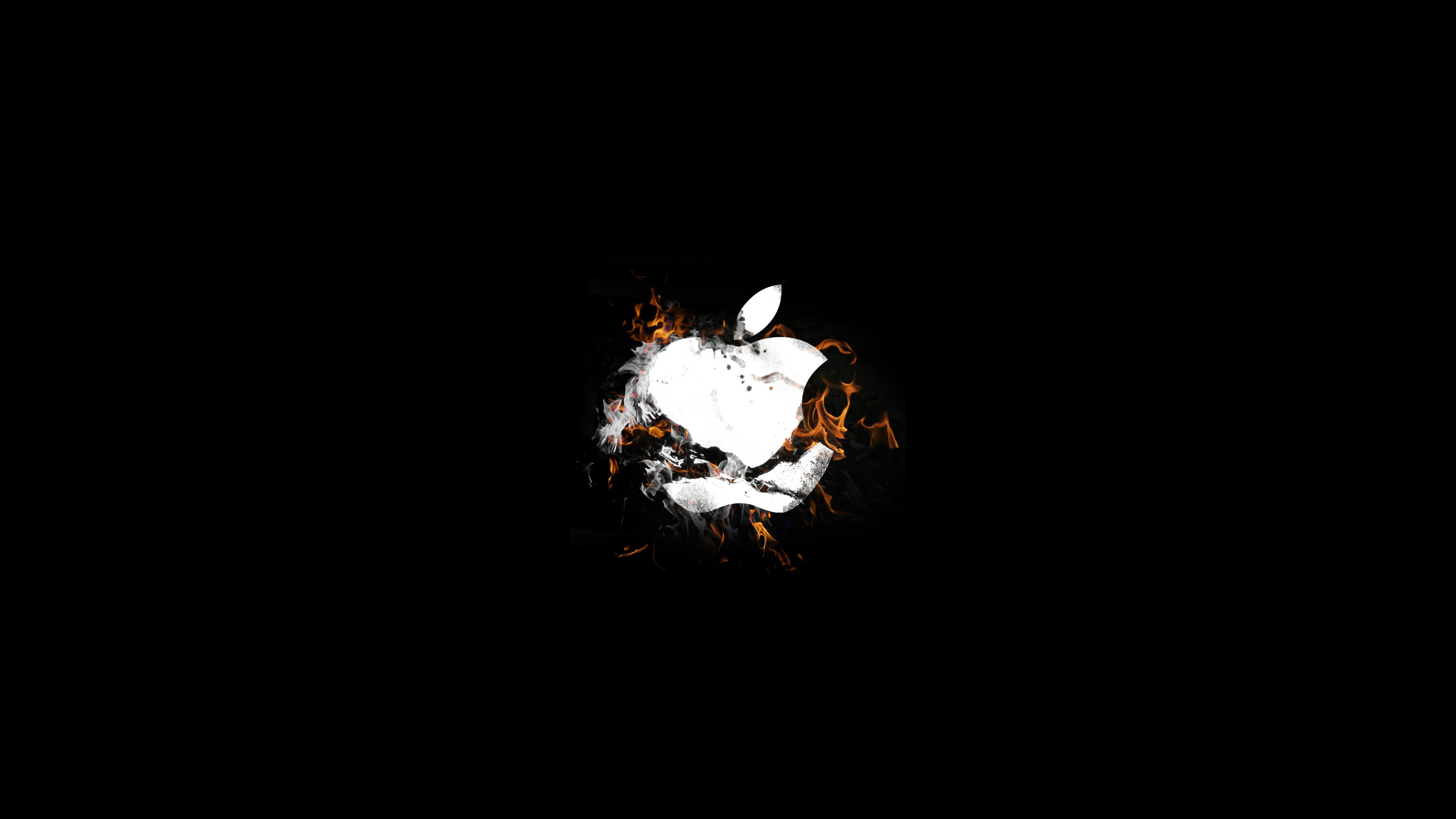 The Apple is on fire wallpaper 3840x2160