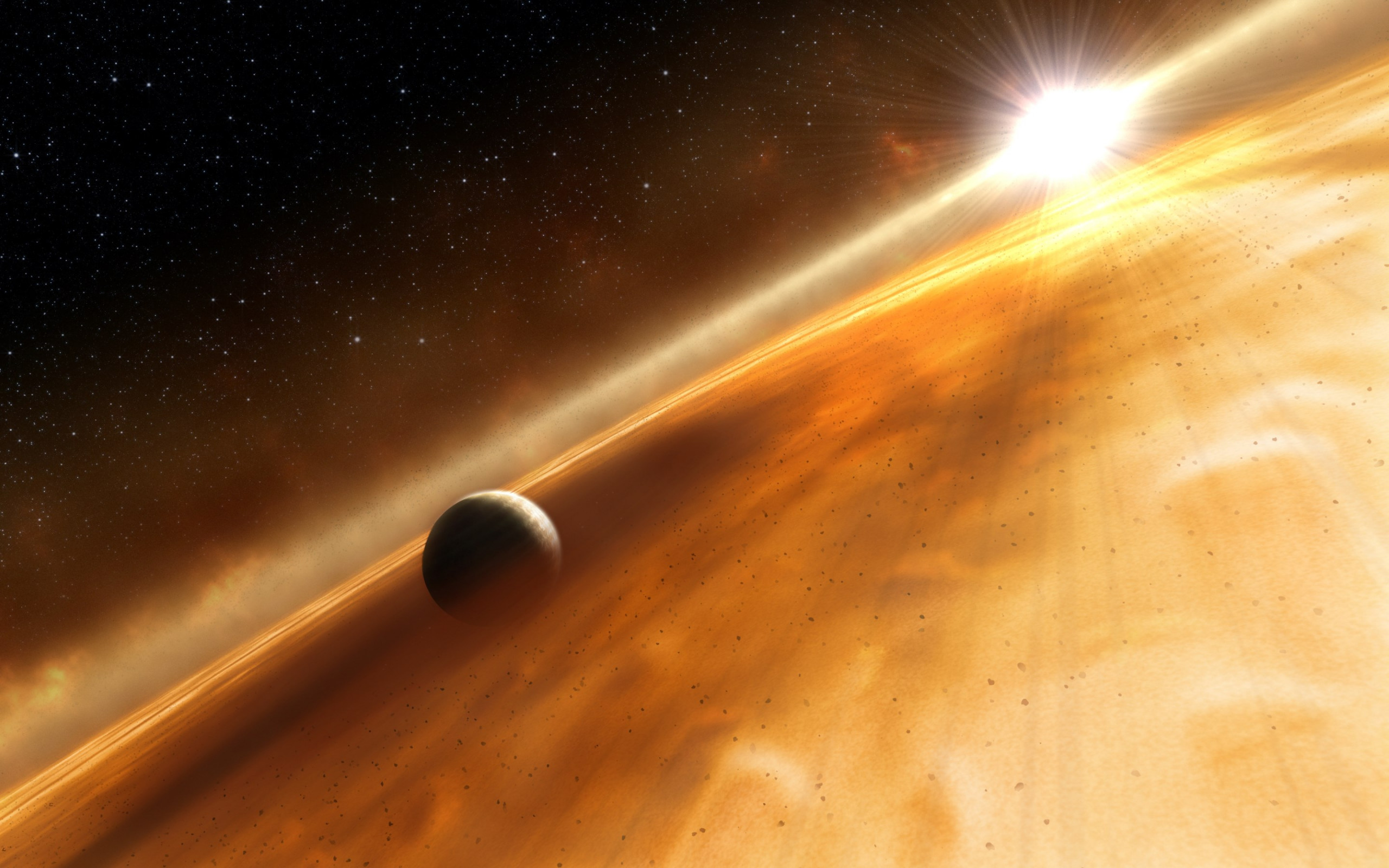 Fomalhaut b, orbiting its sun wallpaper 2560x1600