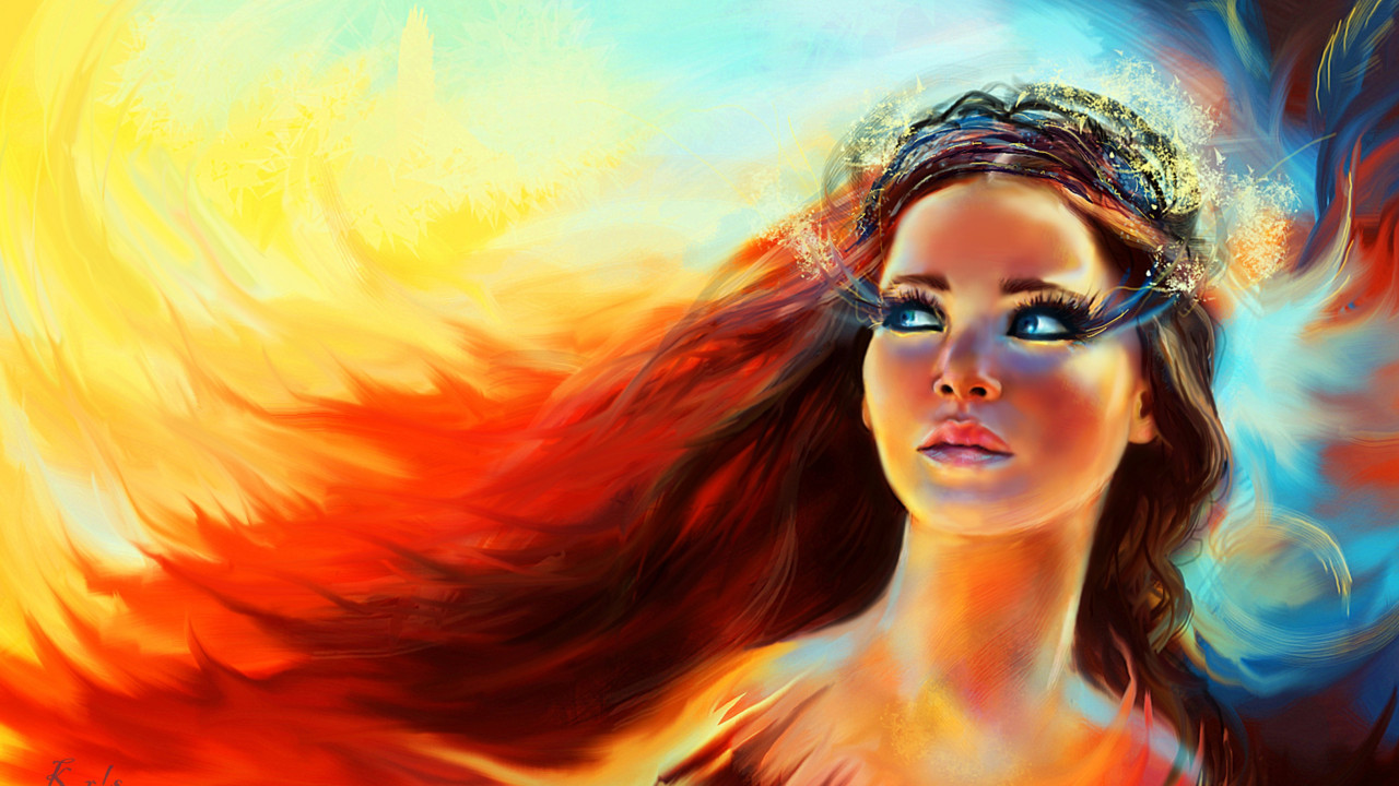 Katniss Everdeen from Catching fire wallpaper 1280x720