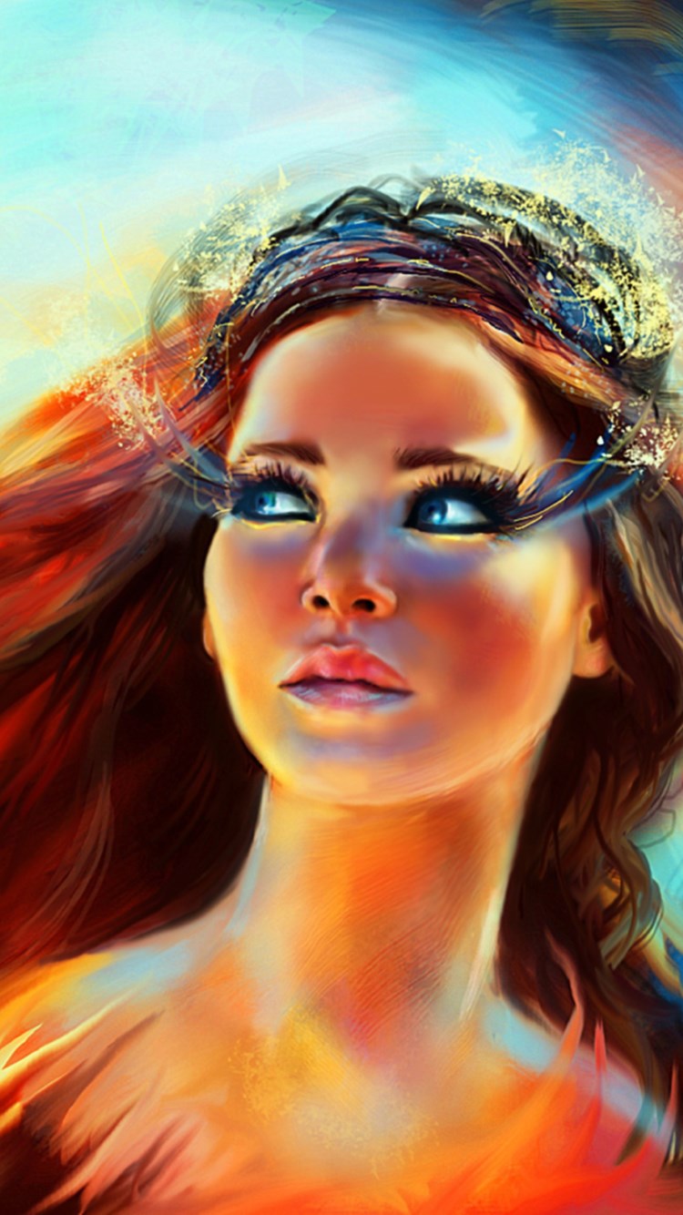 Katniss Everdeen from Catching fire wallpaper 750x1334