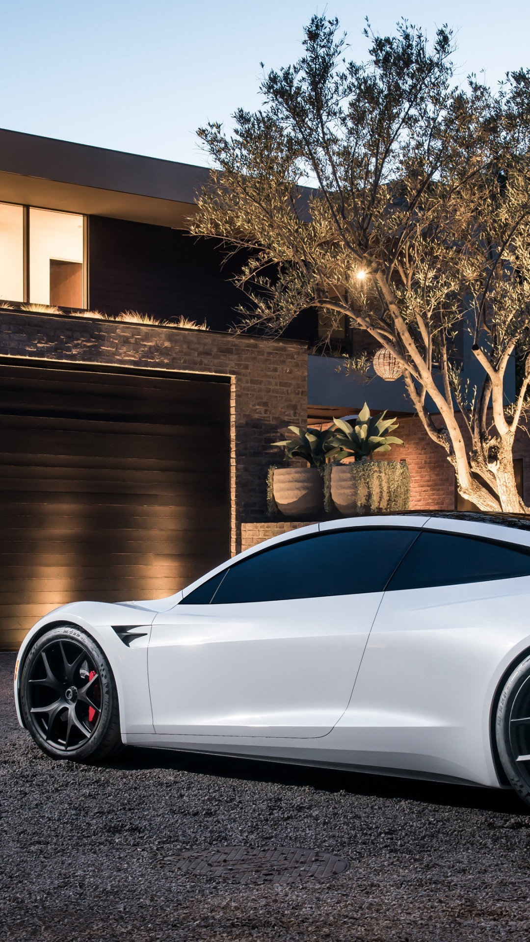 Tesla Roadster wallpaper 1080x1920